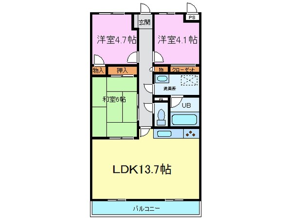 メゾンつつじヶ丘の物件間取画像